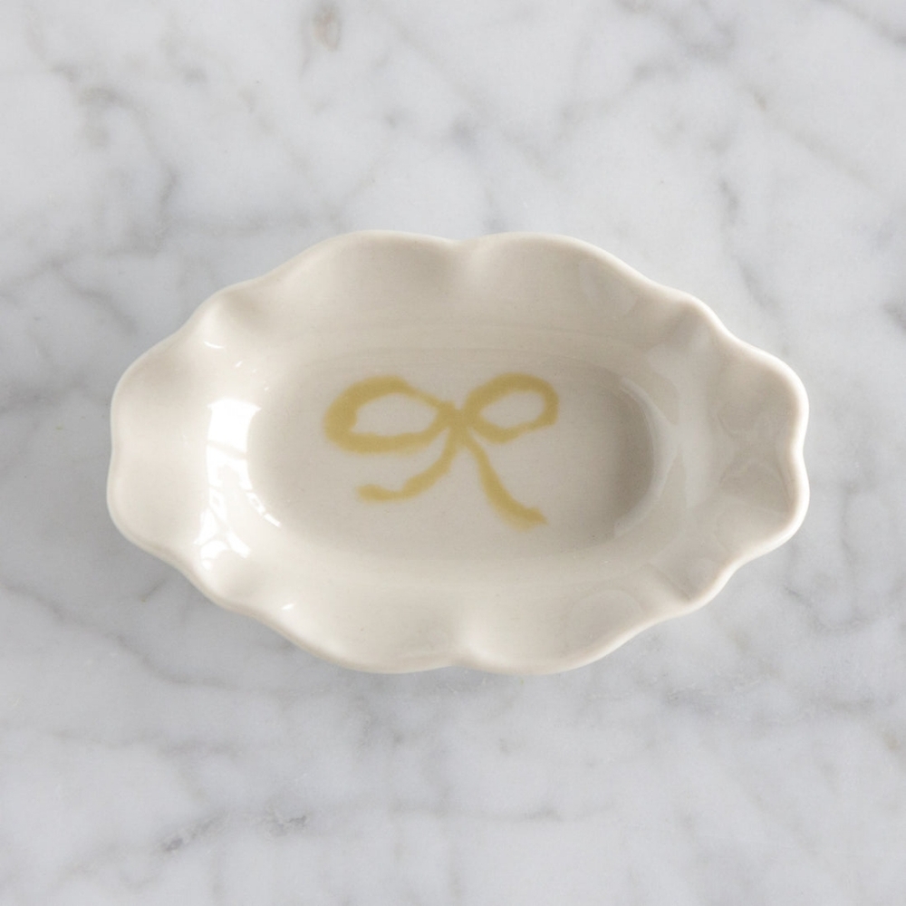 Mini Stoneware Bow Dish